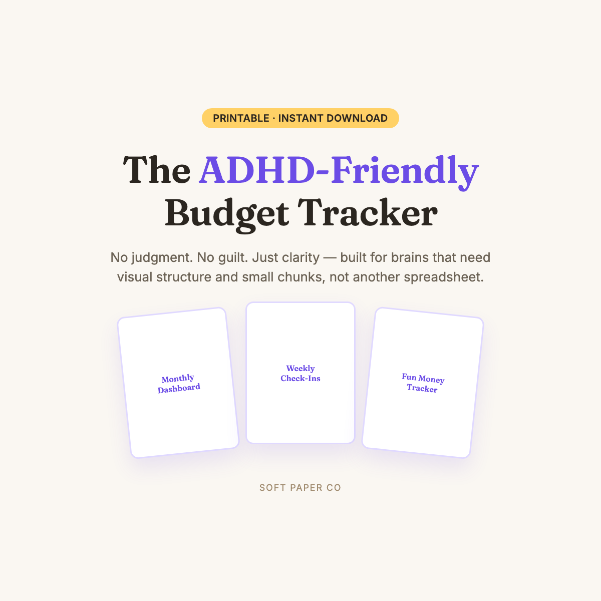 The ADHD-Friendly Budget Tracker cover